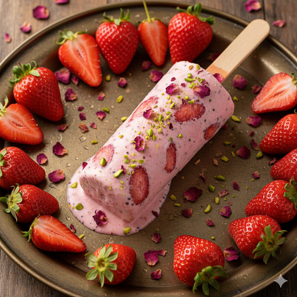 Strawberry Kulfi